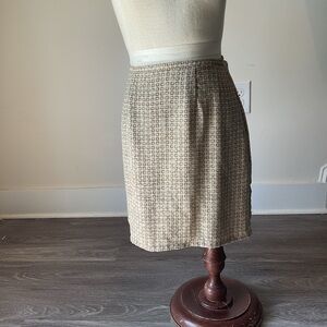 Vintage Tan Patterned Skirt
